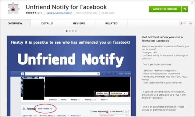 unfriend notify facebook